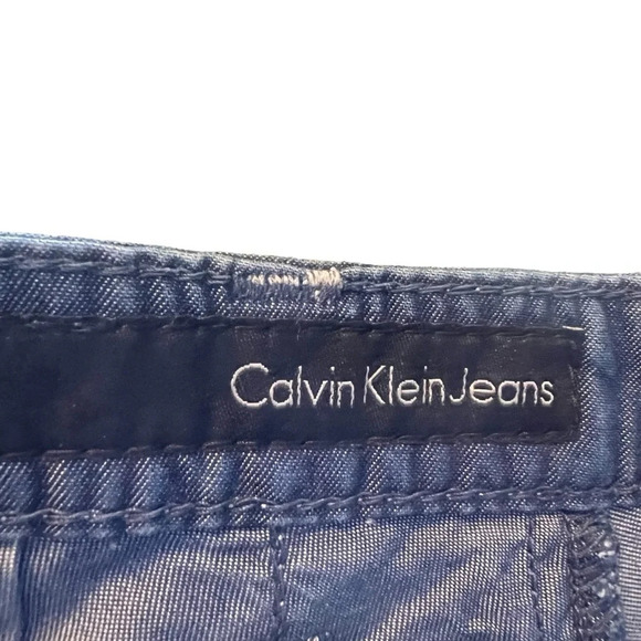 NWT Calvin Klein mini pleated denim skirt with accent stitching size 28 - Picture 3 of 8